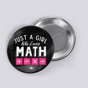 Just A Who Loves Math Algebra Funny Mathematics Button