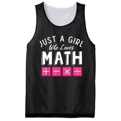 Just A Who Loves Math Algebra Funny Mathematics Mesh Reversible Basketball Jersey Tank