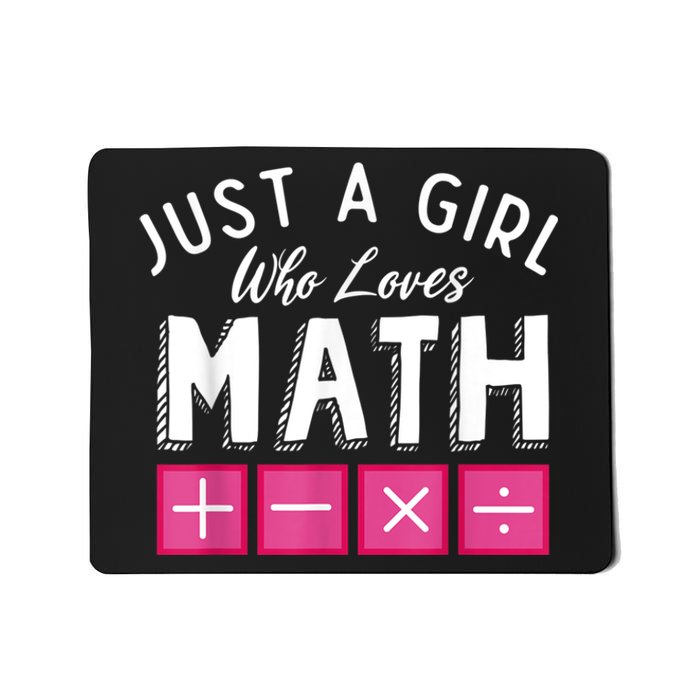 Just A Who Loves Math Algebra Funny Mathematics Mousepad