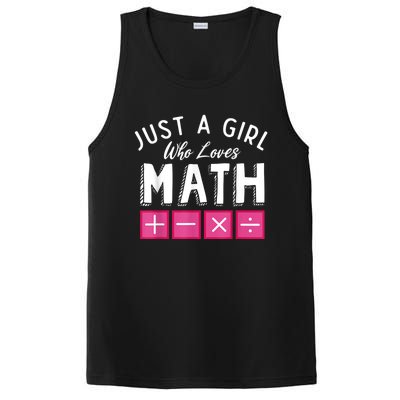 Just A Who Loves Math Algebra Funny Mathematics PosiCharge Competitor Tank