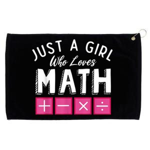 Just A Who Loves Math Algebra Funny Mathematics Grommeted Golf Towel