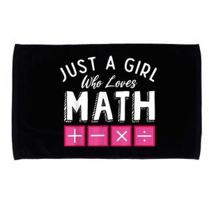 Just A Who Loves Math Algebra Funny Mathematics Microfiber Hand Towel