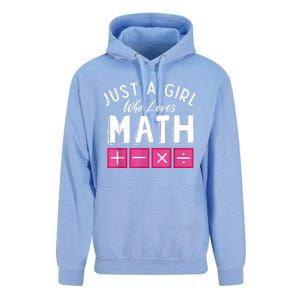 Just A Who Loves Math Algebra Funny Mathematics Unisex Surf Hoodie