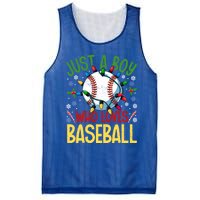 Just A Who Loves Baseball Christmas Lights Snowflakes Gift Mesh Reversible Basketball Jersey Tank