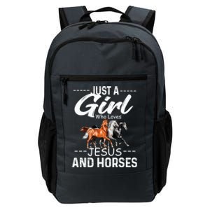 Just A Who Loves Jesus And Horses Horseback Riding Fun Meaningful Gift Daily Commute Backpack