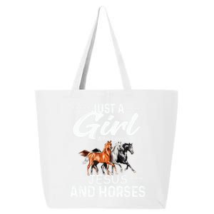 Just A Who Loves Jesus And Horses Horseback Riding Fun Meaningful Gift 25L Jumbo Tote