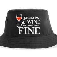 Jaguars And Wine Make Everything Fine Jaguar Sustainable Bucket Hat