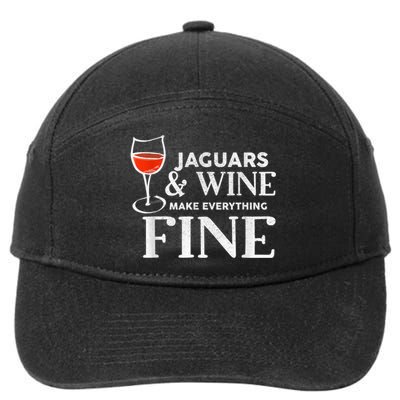 Jaguars And Wine Make Everything Fine Jaguar 7-Panel Snapback Hat