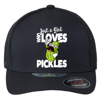 Just A Who Loves Pickles Funny Pickle Gift Meaningful Gift Flexfit Unipanel Trucker Cap