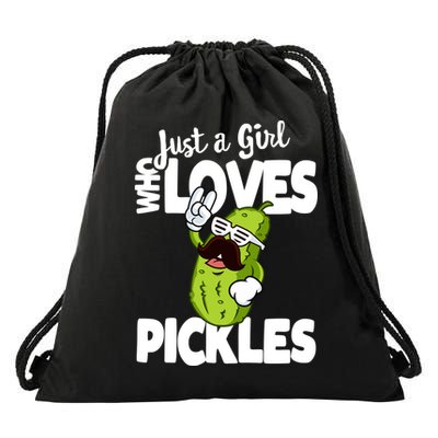 Just A Who Loves Pickles Funny Pickle Gift Meaningful Gift Drawstring Bag