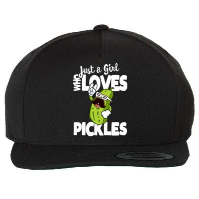 Just A Who Loves Pickles Funny Pickle Gift Meaningful Gift Wool Snapback Cap