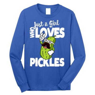 Just A Who Loves Pickles Funny Pickle Gift Meaningful Gift Long Sleeve Shirt