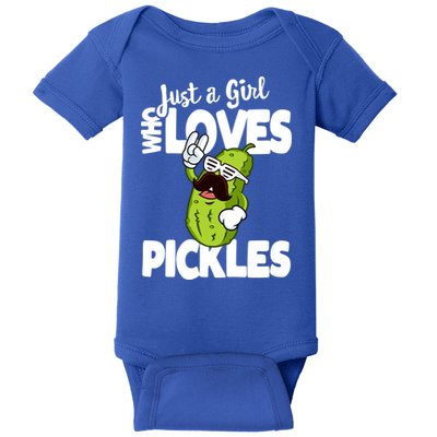 Just A Who Loves Pickles Funny Pickle Gift Meaningful Gift Baby Bodysuit