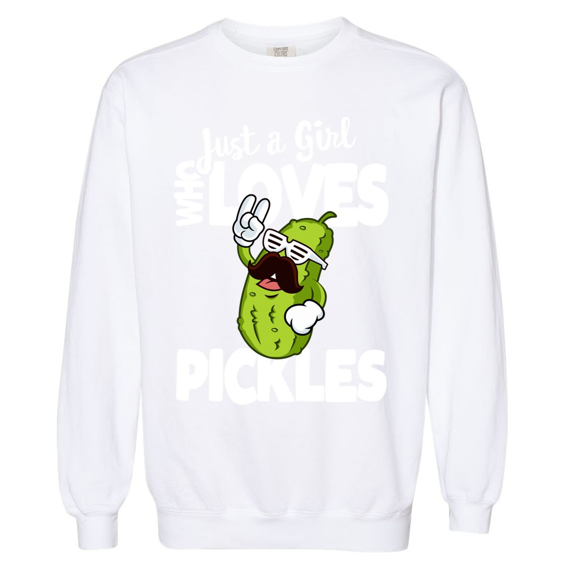 Just A Who Loves Pickles Funny Pickle Gift Meaningful Gift Garment-Dyed Sweatshirt