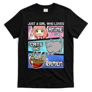 Just A  Who Loves Anime Cats & Ra Lover Kawaii Otaku T-Shirt