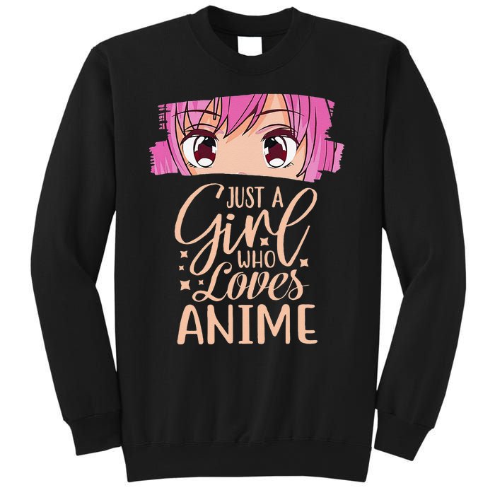 Just A  Who Loves Anime Japan Anime Sweatshirt