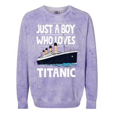 Just A Who Loves Titanic Voyage Ship Colorblast Crewneck Sweatshirt