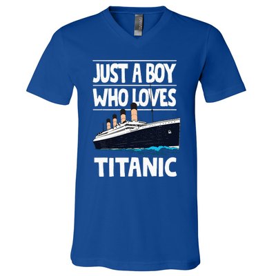 Just A Who Loves Titanic Voyage Ship V-Neck T-Shirt