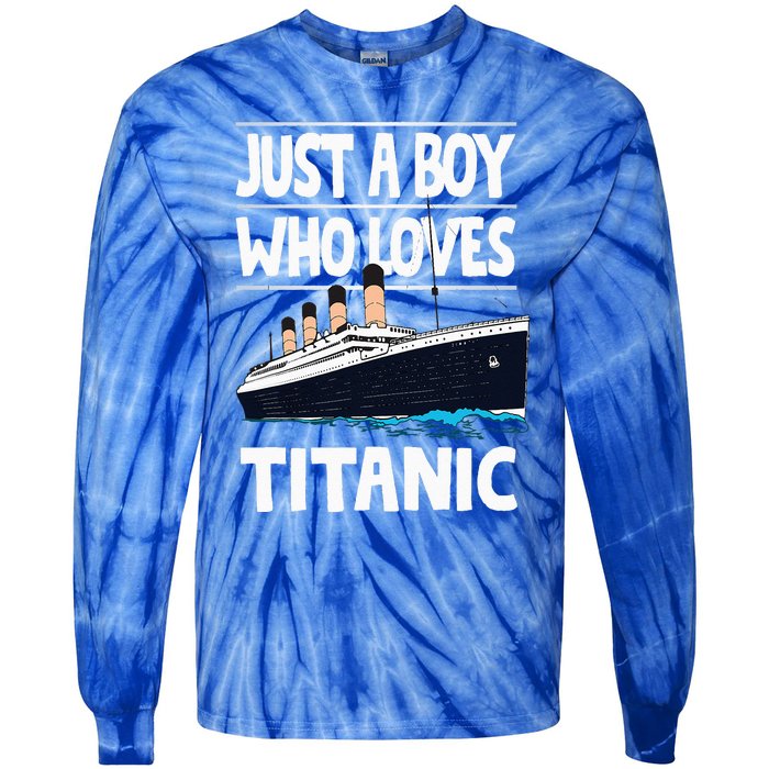 Just A Who Loves Titanic Voyage Ship Tie-Dye Long Sleeve Shirt