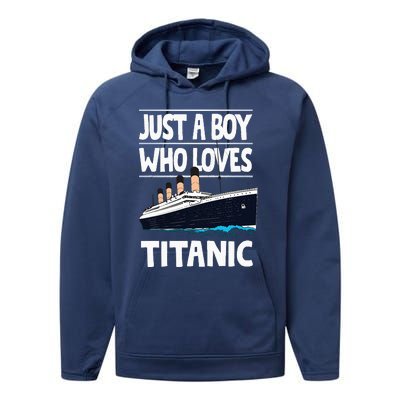 Just A Who Loves Titanic Voyage Ship Performance Fleece Hoodie