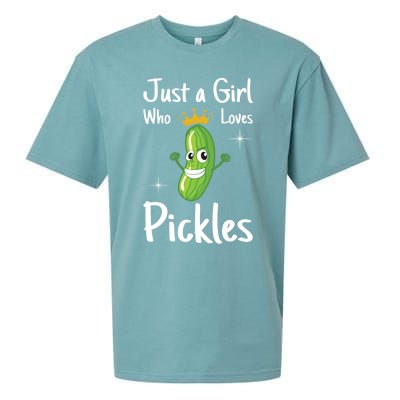 Just A Who Loves Pickles I Cucumber I Pickle Cool Gift Sueded Cloud Jersey T-Shirt