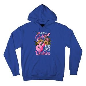 Just A Who Loves Ukuleles Funny Uke Gift Tall Hoodie