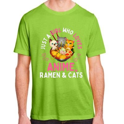 Just a  Who Loves Anime Ra and Cats Kawaii Manga Gift Adult ChromaSoft Performance T-Shirt