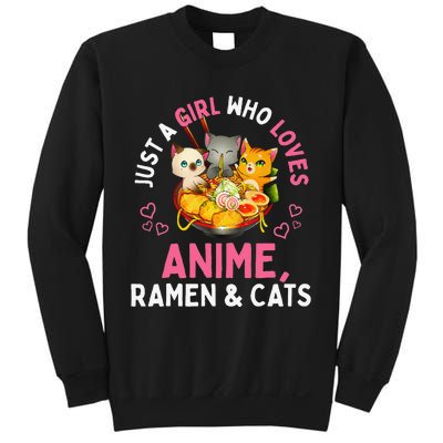 Just a  Who Loves Anime Ra and Cats Kawaii Manga Gift Sweatshirt