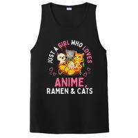 Just a  Who Loves Anime Ra and Cats Kawaii Manga Gift PosiCharge Competitor Tank