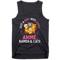 Just a  Who Loves Anime Ra and Cats Kawaii Manga Gift Tank Top