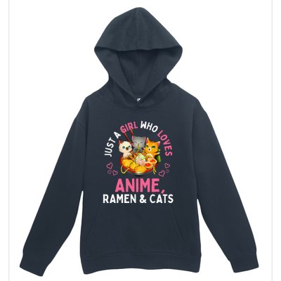 Just a  Who Loves Anime Ra and Cats Kawaii Manga Gift Urban Pullover Hoodie