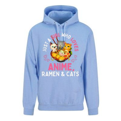 Just a  Who Loves Anime Ra and Cats Kawaii Manga Gift Unisex Surf Hoodie