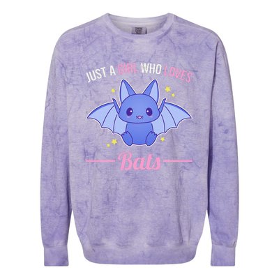 Just A Who Loves Bats Colorblast Crewneck Sweatshirt