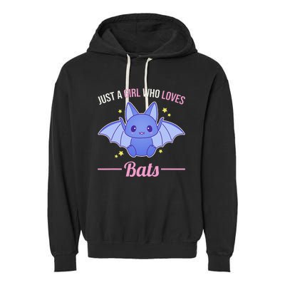 Just A Who Loves Bats Garment-Dyed Fleece Hoodie