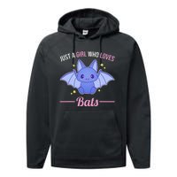 Just A Who Loves Bats Performance Fleece Hoodie