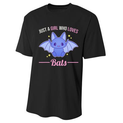 Just A Who Loves Bats Performance Sprint T-Shirt