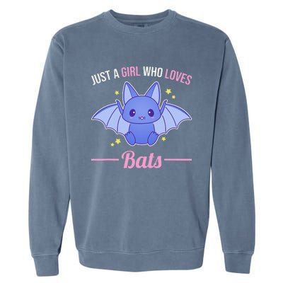 Just A Who Loves Bats Garment-Dyed Sweatshirt