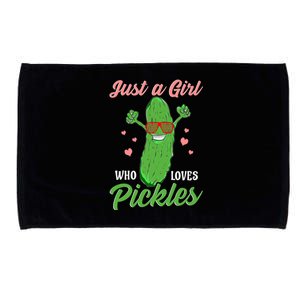 Just A Who Loves Pickles Pickle Costume Party Cool Gift Microfiber Hand Towel