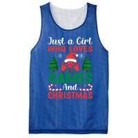 Just A Who Loves Video Games And Christmas Gift Mesh Reversible Basketball Jersey Tank