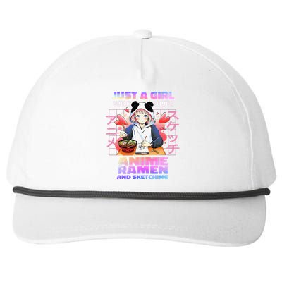 Just A  Who Loves Anime Ra and Sketching Anime Gift Snapback Five-Panel Rope Hat