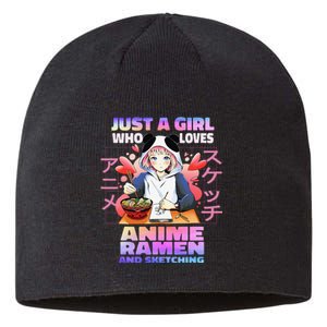 Just A  Who Loves Anime Ra and Sketching Anime Gift Sustainable Beanie