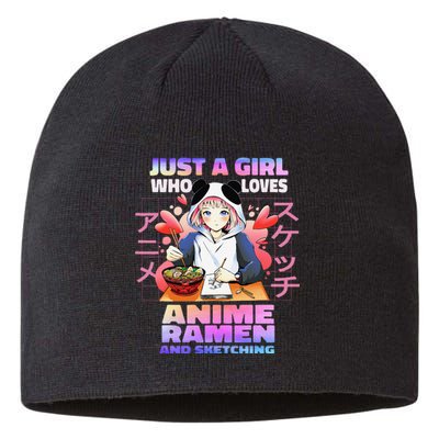 Just A  Who Loves Anime Ra and Sketching Anime Gift Sustainable Beanie