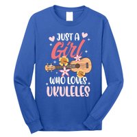 Just A Who Loves Ukuleles Gift Long Sleeve Shirt