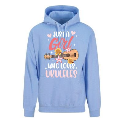 Just A Who Loves Ukuleles Gift Unisex Surf Hoodie