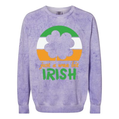 Just A Wee Bit Irish Colorblast Crewneck Sweatshirt