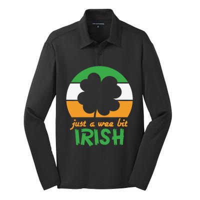 Just A Wee Bit Irish Silk Touch Performance Long Sleeve Polo