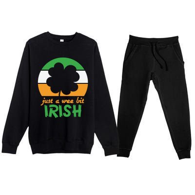 Just A Wee Bit Irish Premium Crewneck Sweatsuit Set