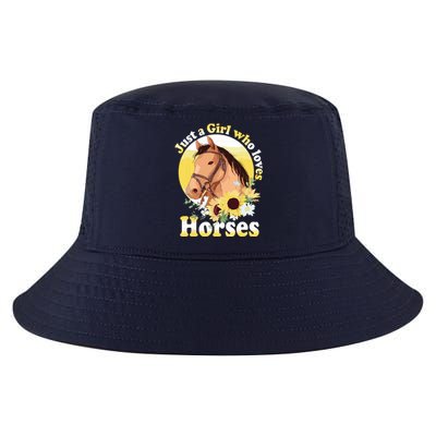 Just A Who Loves Horses Riding Cool Comfort Performance Bucket Hat