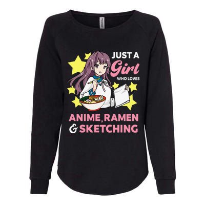 Just A  Who Loves Anime Ra and Sketching Drawing Art Womens California Wash Sweatshirt