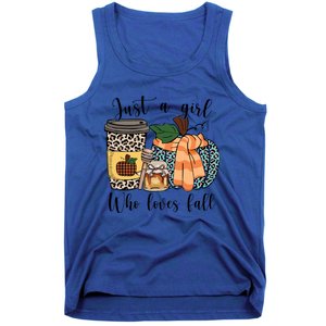 Just A Who Loves Fall Pumpin Spice Latte Cute Autumn Gift Tank Top